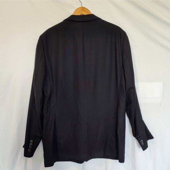 Hugo Boss Guabello Italy Super 130 Black Dual Vent Blazer Sport Jacket 44R - Picture 2 of 10
